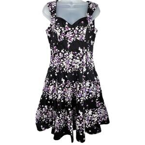 White House Black Market Floral Sweetheart Neckline Dress 4